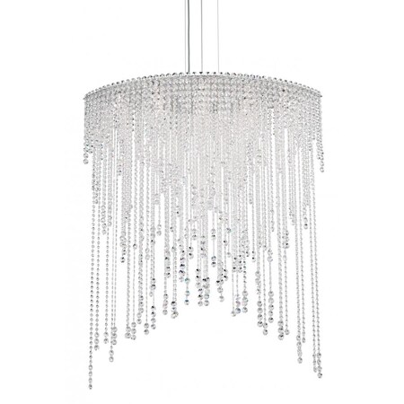 Schonbek Chantant 8 Light 110V Pendant in Stainless Steel with Clear Heritage C CH4813N-401H